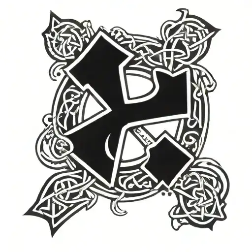 Italian Good Luck Charm And Irish Celtic Cross