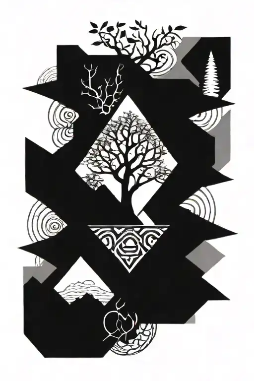 Japanese Sacred Geometry Tree