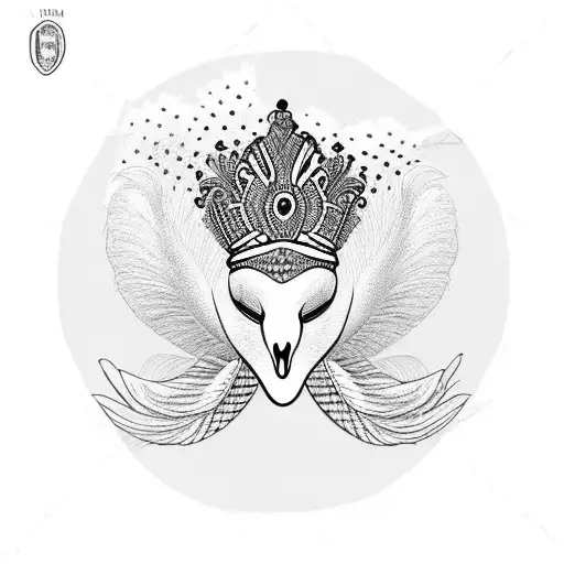 Feminine Swan Feather Helmet
