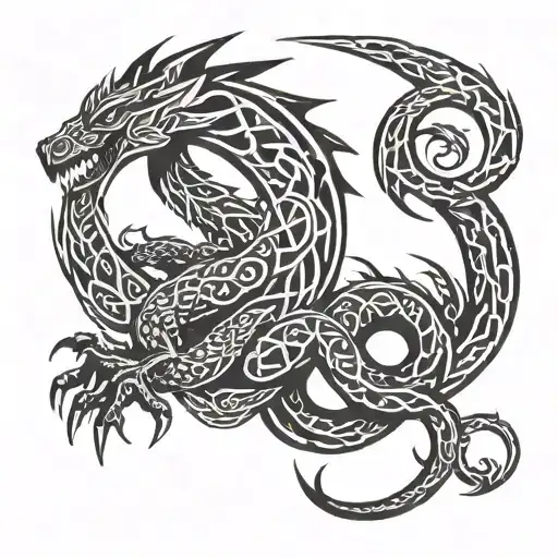 Sleepy Celtic Dragon