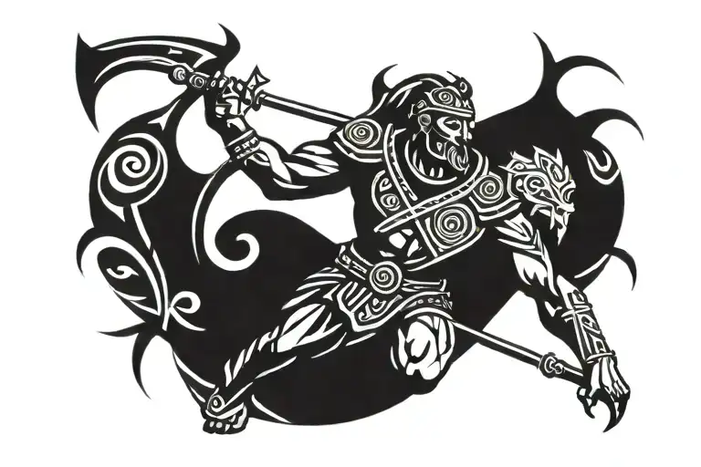 Hebrew Warrior Battling