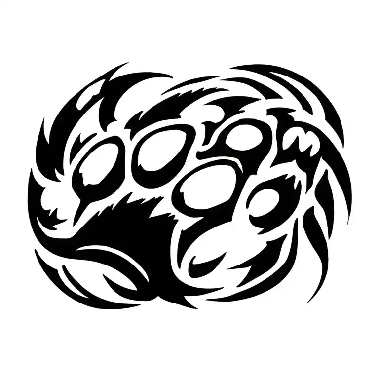 Wolf Paw Tribal Design