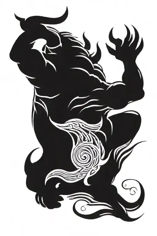 Bull And Waves Merging