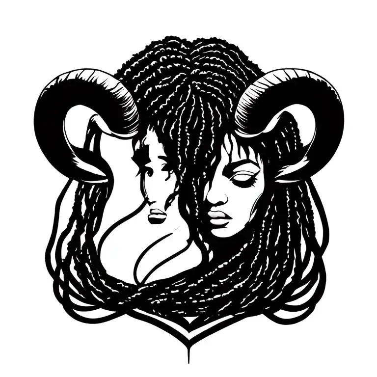 Aries Black Woman With Dreads Strengthened By God