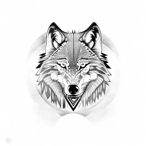Roman Numeral With Wolf