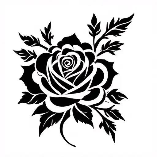 Tribal Rose Indigenous Style And A Half