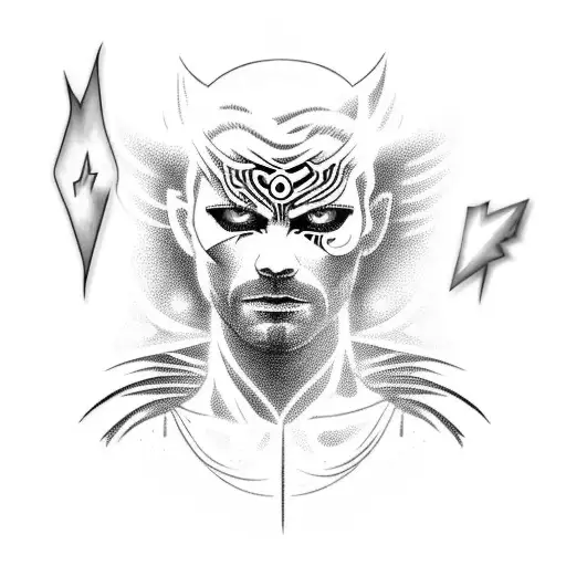 Last Tear Of Lucifer With Background Lightning