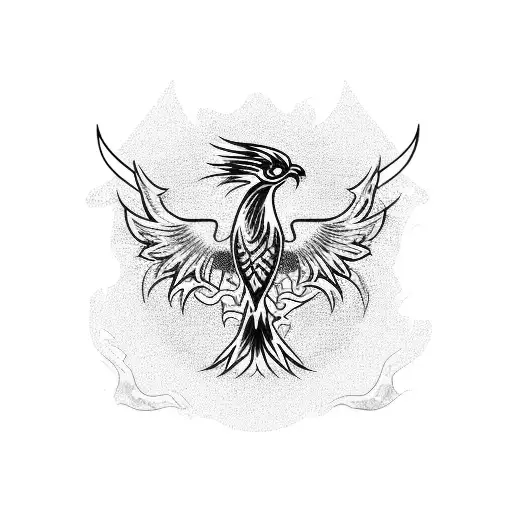 Phoenix And A Pool Of Ash