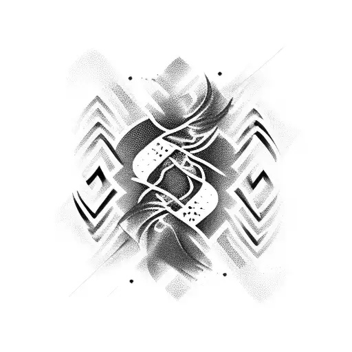 Lung Cancer With Abstract Flowying Design