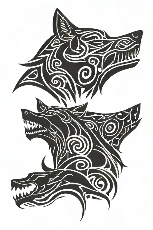 Turkic Mithology And Shadow Wolf