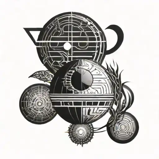 Death Star With Tribal