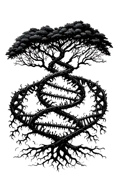 Dna Strand Unwinding And Becoming The Roots Of A Tree