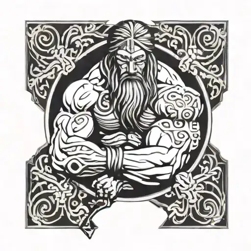 Norse War God Tyr Sacrificing His Hand Holding