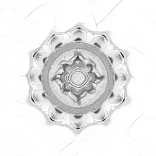 Mandala With Jelly Fish
