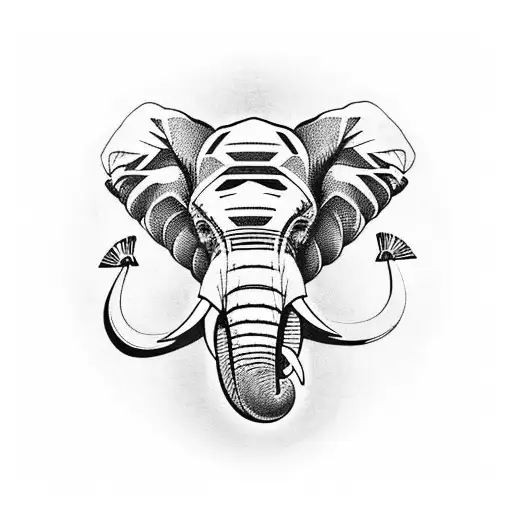 Arm Sleeve Of Polynesian African Elephant