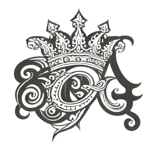 Intial R With Crown