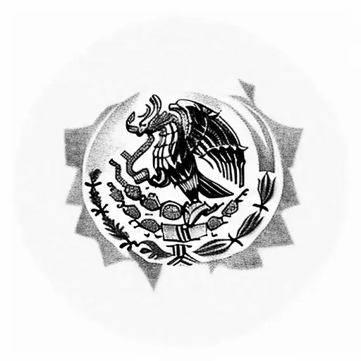 Mexican Flag Emblem
