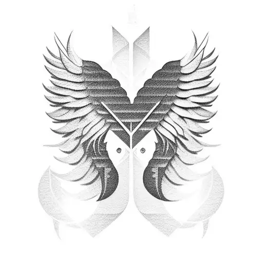 Mama With Angel Wings Each End