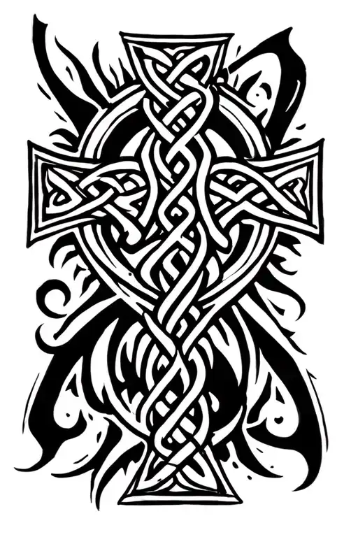 Celtic Cross That Shows Italian And Irish Culture