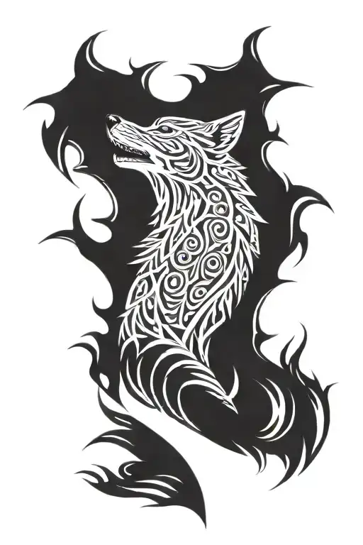 Whole Sitting Wolf Howling Wolf