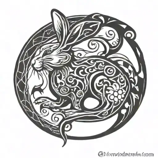 Rabbit And Crescent Moon