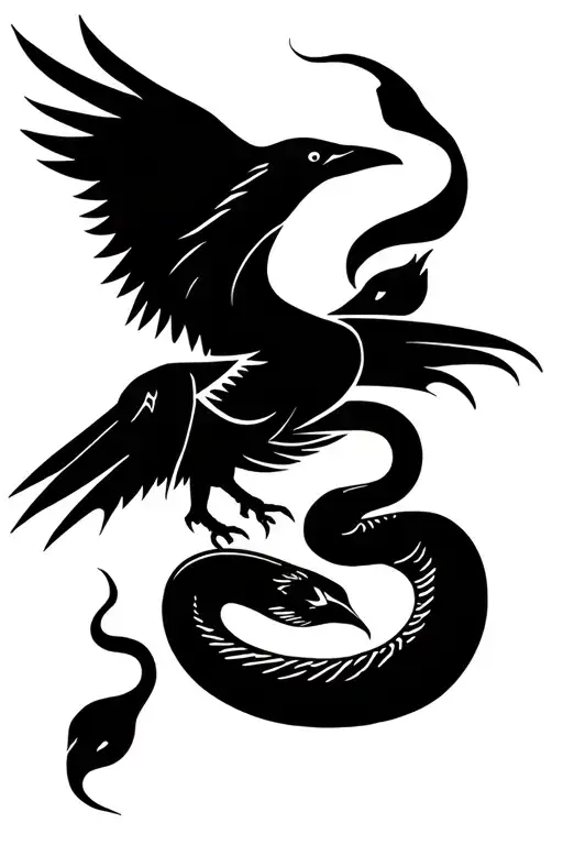 Raven Vs Snake
