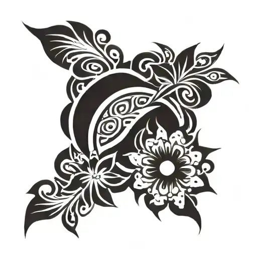 Floral Hawaiian Tribal Tall