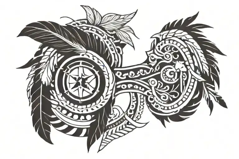 Native American Armband With Feathers And Bones