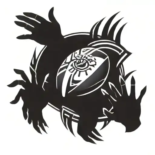 Football Crown And Hands And Eyes