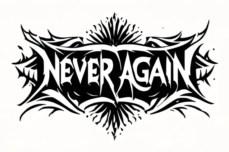 Lettering For Never Again