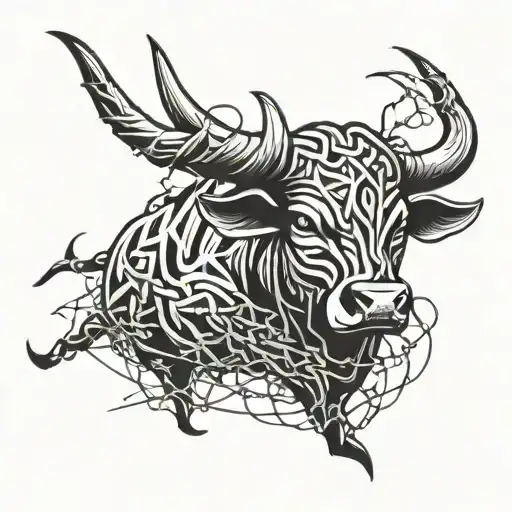 Bull And Barbed Wire