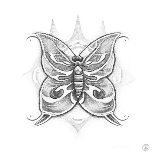 Moth With Cyan Peace Lilly