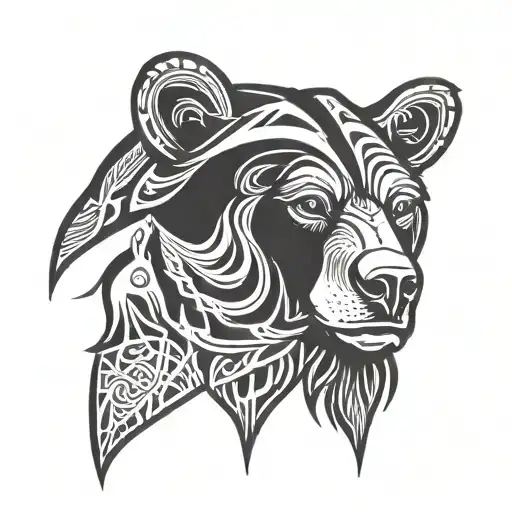 Black Bear Shrunken Head