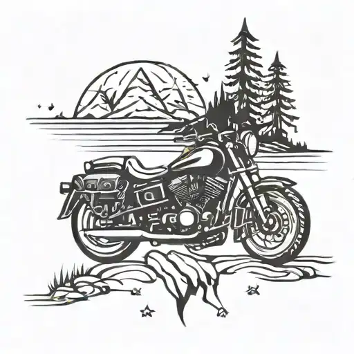 Camping And Motorcycle