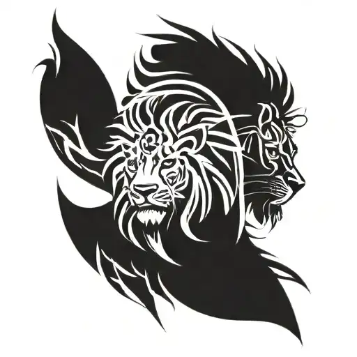 Lion Father And Son