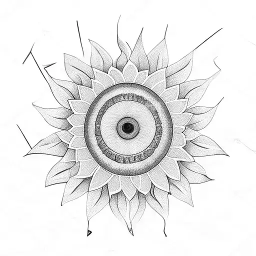 Sunflower And Origami Bird