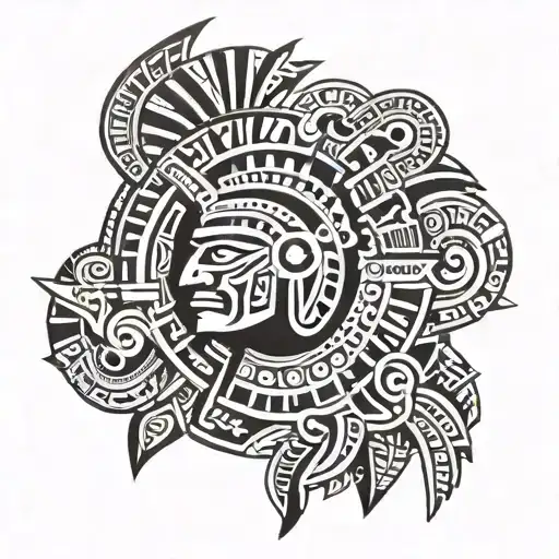 Aztec Warrior Aztec Calender Aztec Tribal