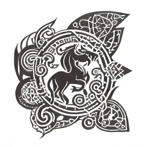 Combine Strength Tribal Symbols With Elements Of Gaming In A Unique Design