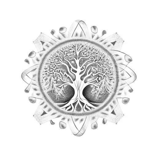 Tree Of Life With Dna Structure