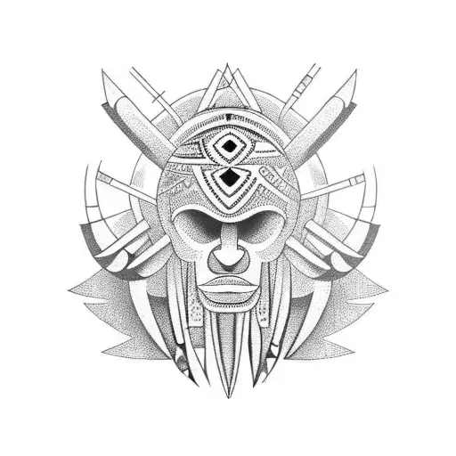 African Tribe Arm Tatoo