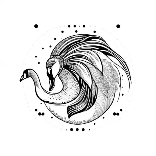 Feminine Swan Feather Helmet