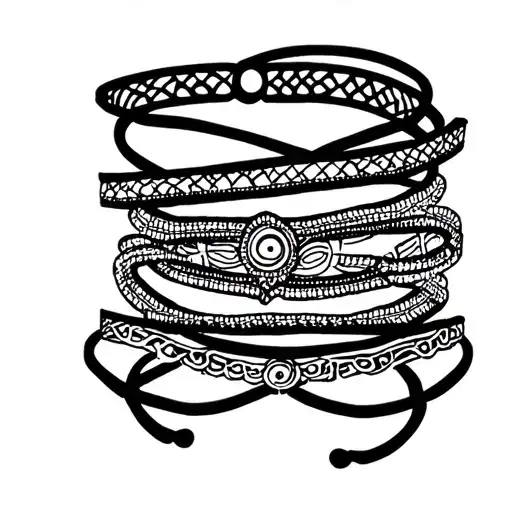 Two Lines Bracelet Plus Lace With Medallion