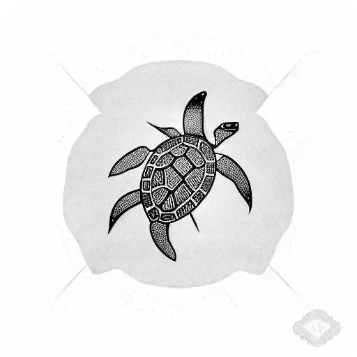 Hawaiian Plumeria Sea Turtle