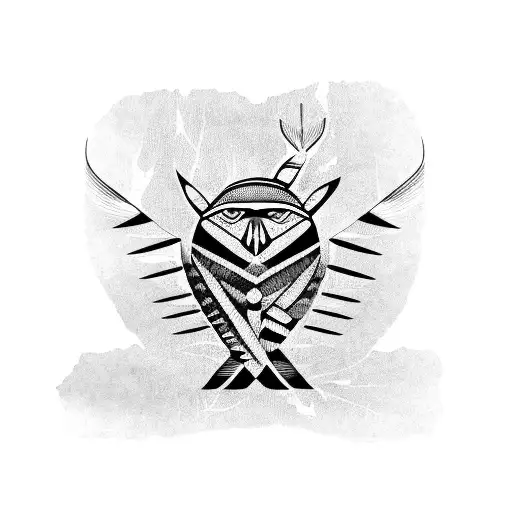 Native American Wren And Linden Tree