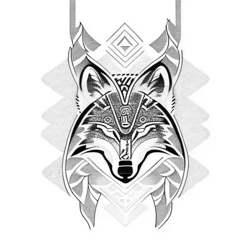 Maori Wolf And Fern