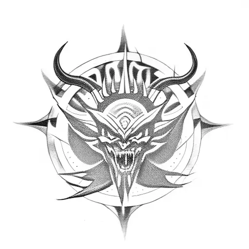 Demon Claws With Devil Eye In Centre