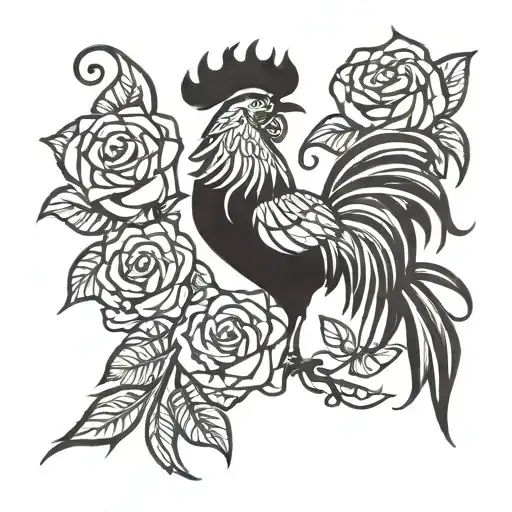 Rooster And A Rose