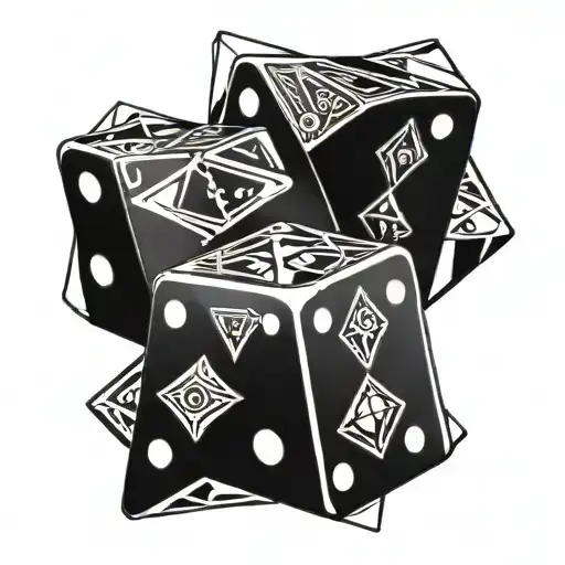 Dice With Cards Forming