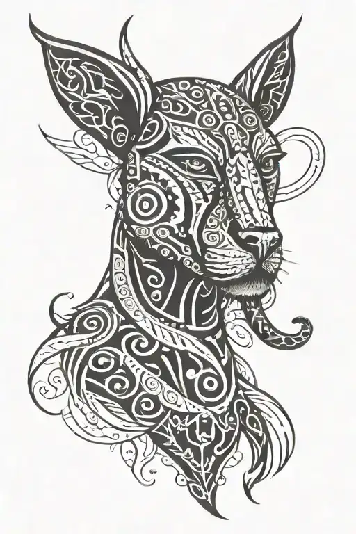 Black Labbrador Face With Celtoc Knots Incorporated