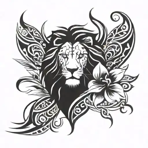 Lion & Flower